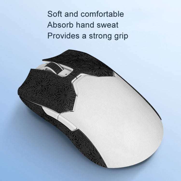 Snowflake Pattern Anti-slip Mouse Stickers For Razer Viper Ultimate Blue Half Surround