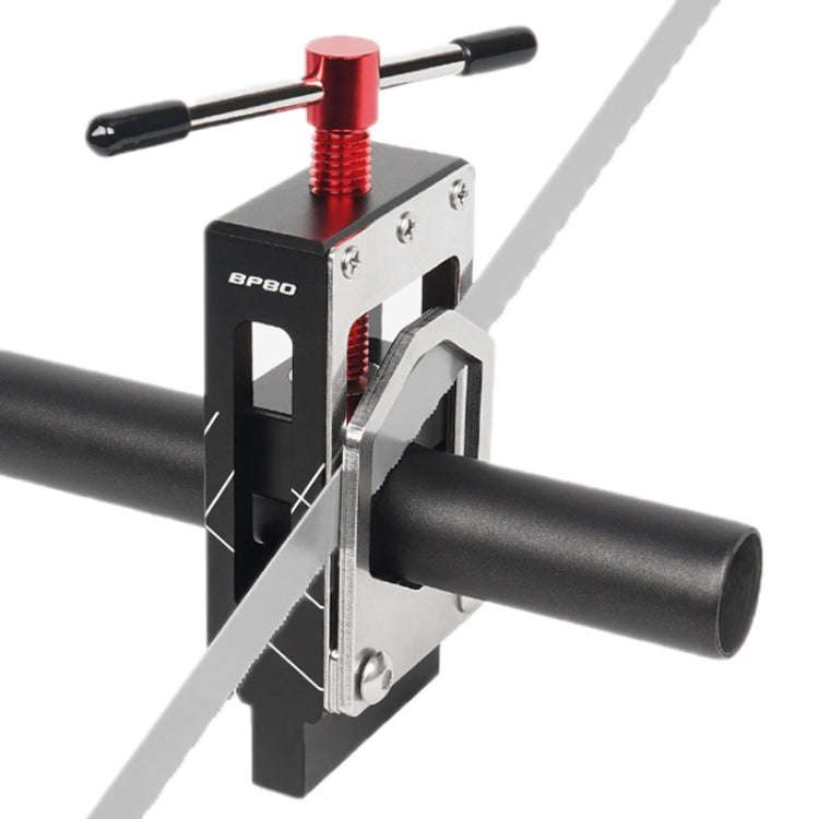 TOSEEK Mountain Bike Front Fork Pipe Cutter Seat Post Cutting Saw Handle(Black Orange)