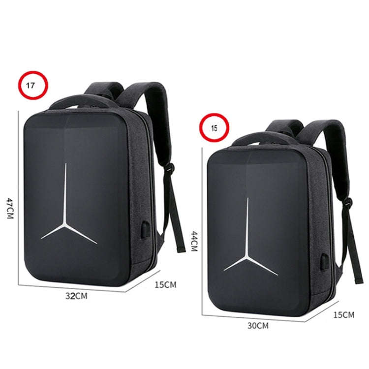15 inch Multifunctional Waterproof Business Sports Laptop Backpack with USB Port(Navy Blue)