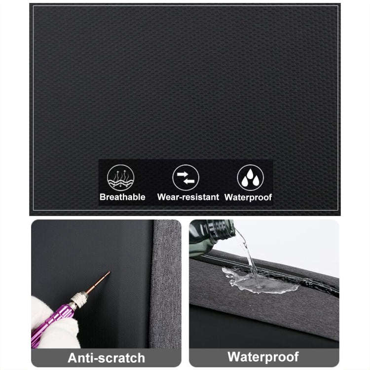 15 inch Large-Capacity Waterproof Business Commuter Laptop Backpack with USB Port(Simplified Gray)