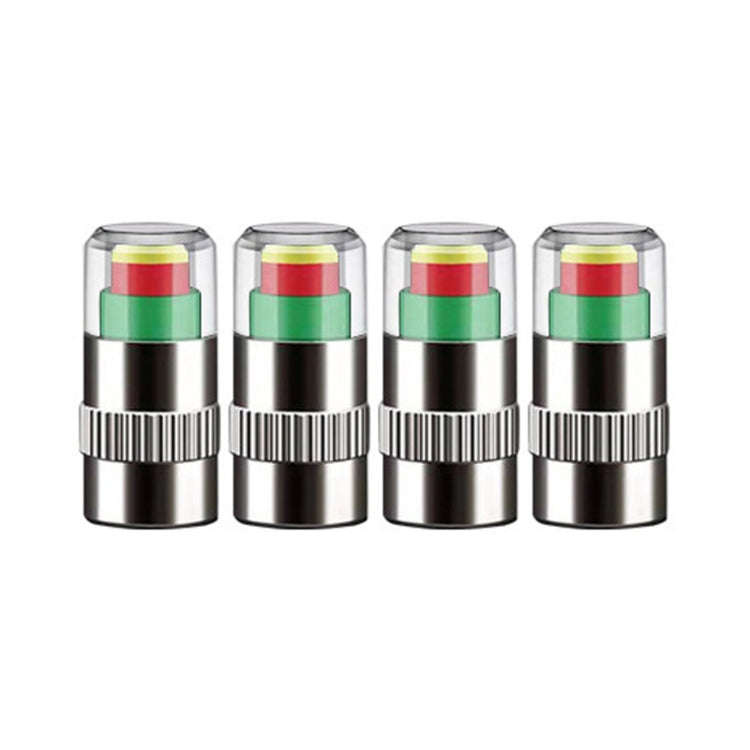 4pcs /Set Vehicle Tire Valve Caps High Precision Tire Pressure Monitoring Warning Cap, Model: Pla...