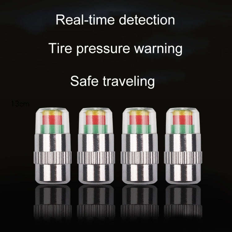 4pcs /Set Vehicle Tire Valve Caps High Precision Tire Pressure Monitoring Warning Cap, Model: Pla...
