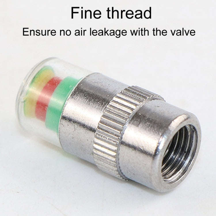4pcs /Set Vehicle Tire Valve Caps High Precision Tire Pressure Monitoring Warning Cap, Model: Pla...
