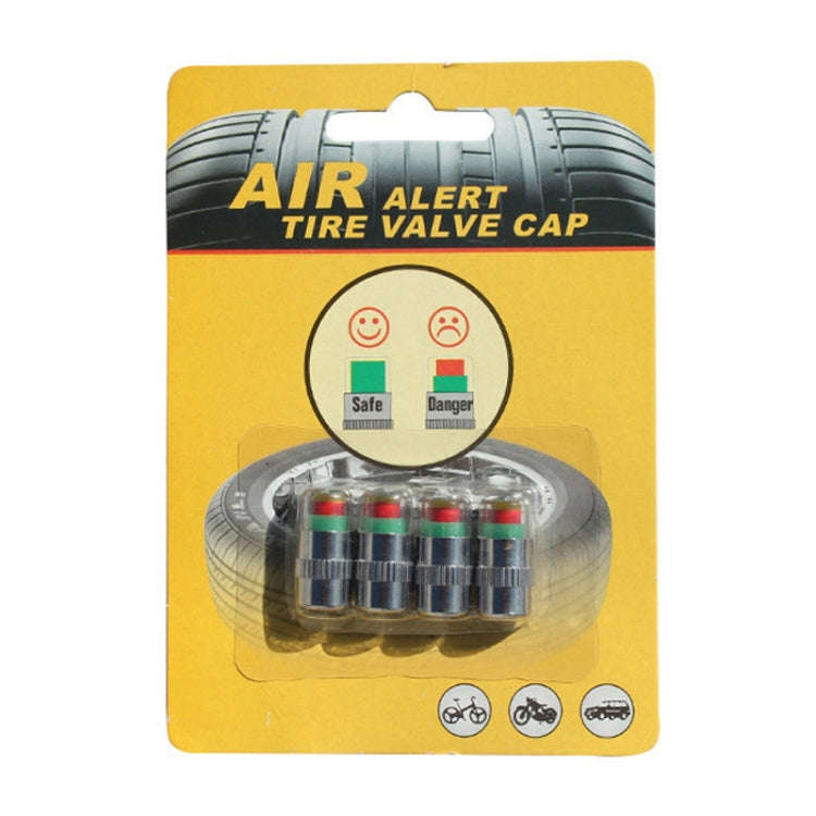 4pcs /Set Vehicle Tire Valve Caps High Precision Tire Pressure Monitoring Warning Cap, Model: Pla...