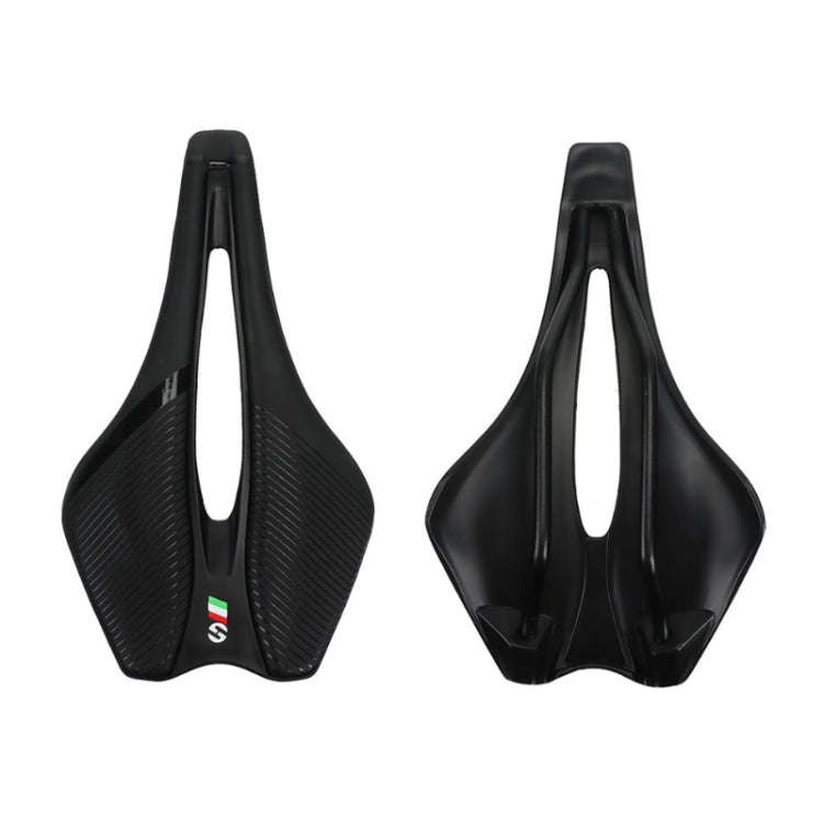 TOSEEK Bicycle Shock-absorbing Comfortable Widened Saddle(Black)