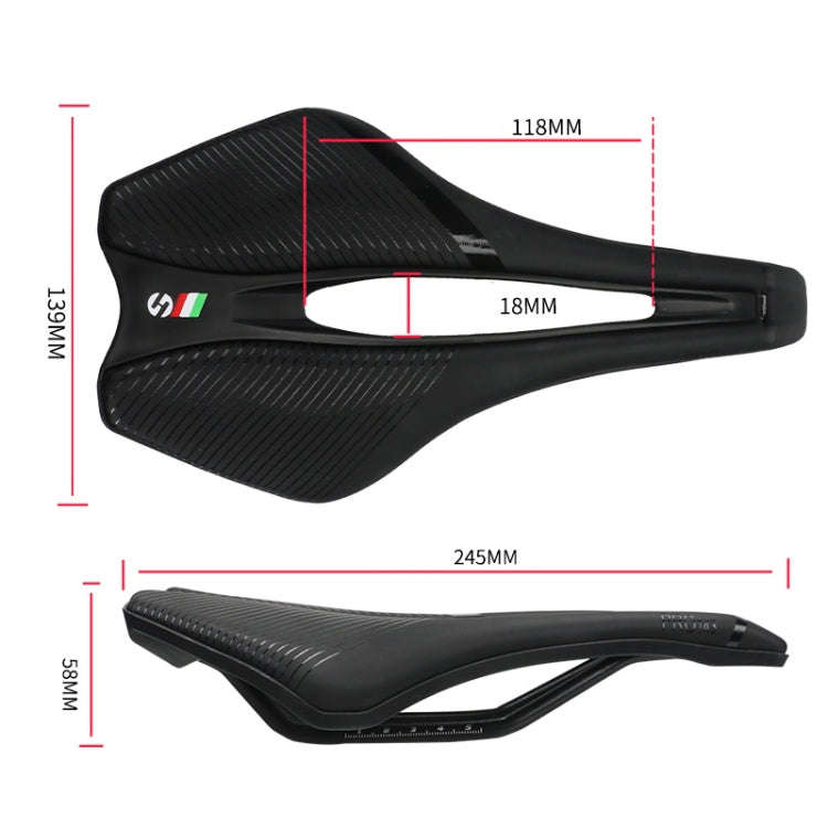 TOSEEK Bicycle Shock-absorbing Comfortable Widened Saddle(Silver)
