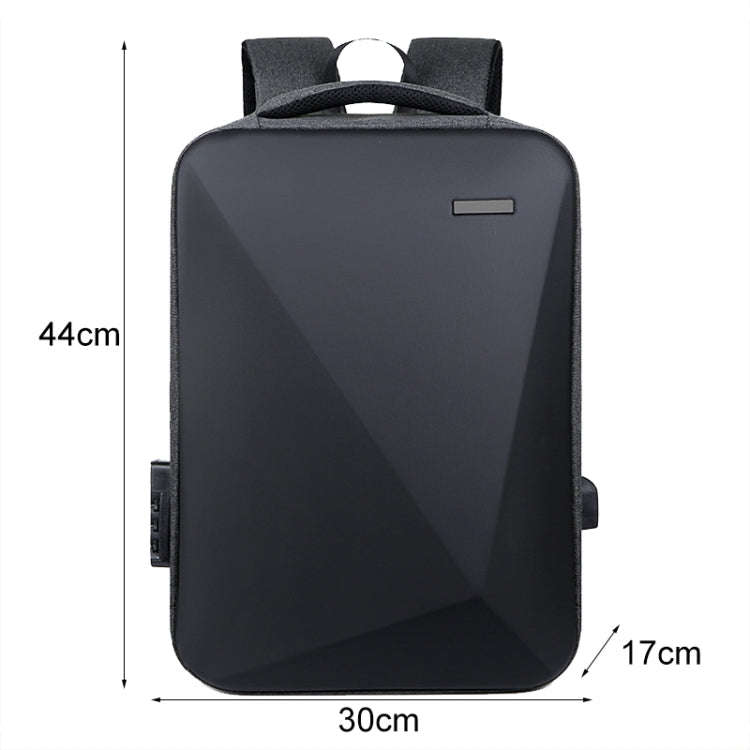 16 inch Large Capacity Password Lock Anti-Theft Laptop Backpack With USB Port(Pink)