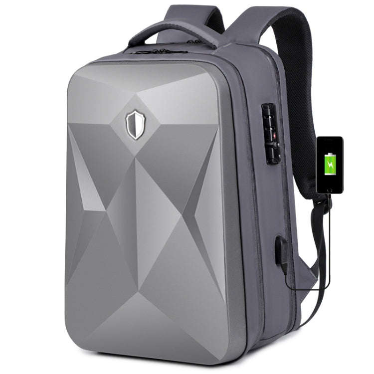 17 inch Password Lock Large Capacity Waterproof Laptop Backpack with USB Port(Dark Gray)