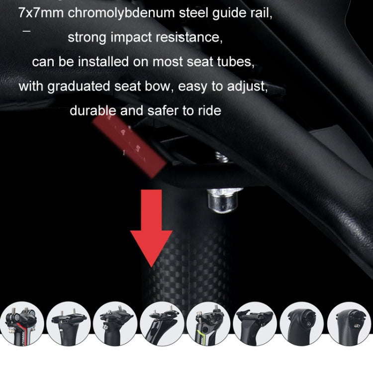 TOSEEK Bicycle Wide Seat Cushion Shock Absorption Comfortable Saddle, Color: Black