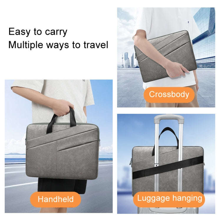 BUBM Portable Computer Bag Notebook Business Travel Bag, Size: 15 inch(Dark Gray)