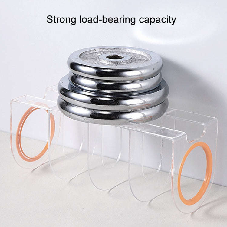 Book Riser Stand Desktop Book Storage Shelf Student Transparent Book Holder(Blue Ring)