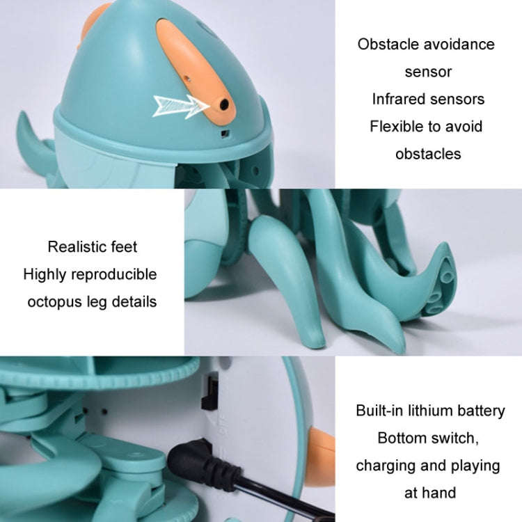 Children Electrical Sensor Octopus Toy Automatic Obstacle Avoidance Sound Light Crawling Quirky T...