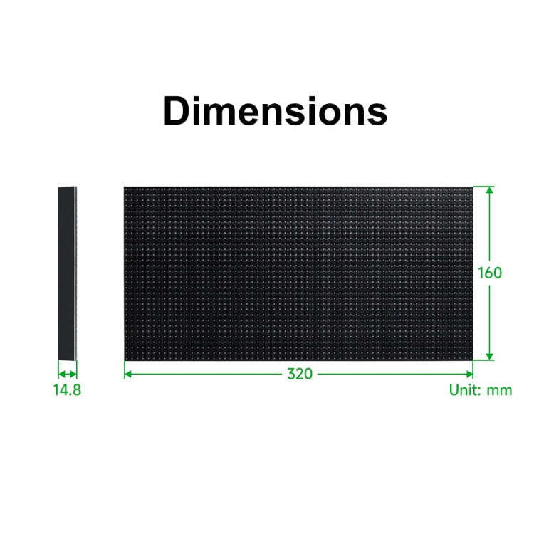 Waveshare RGB Full-color LED Matrix Panel, 5mm Pitch, 64x32 Pixels, Adjustable Brightness(25848)
