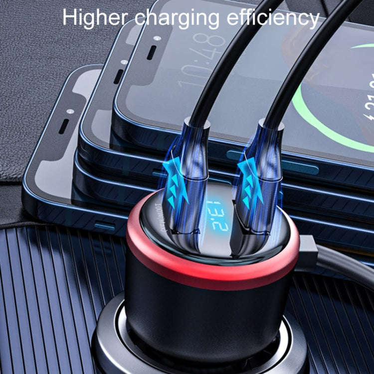 Vehicle Mini Fast Charging Charger Car One To Three Cigarette Lighter, Model: Premium Version