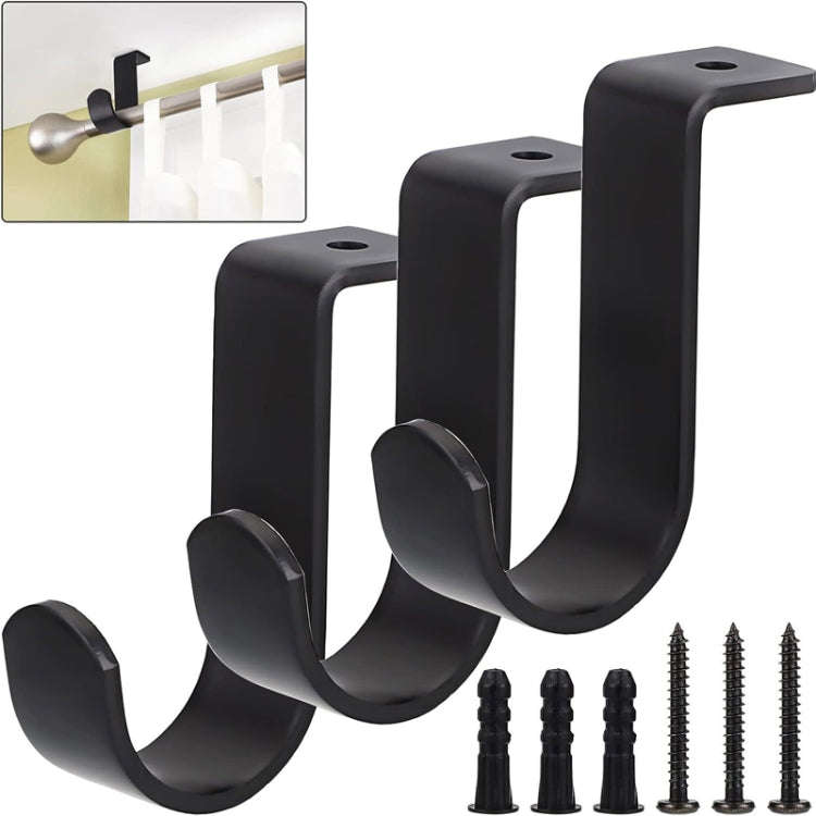 Curtain Roman Rod Top Installation Bracket Curtain Mounting Base Trays Accessories(White)