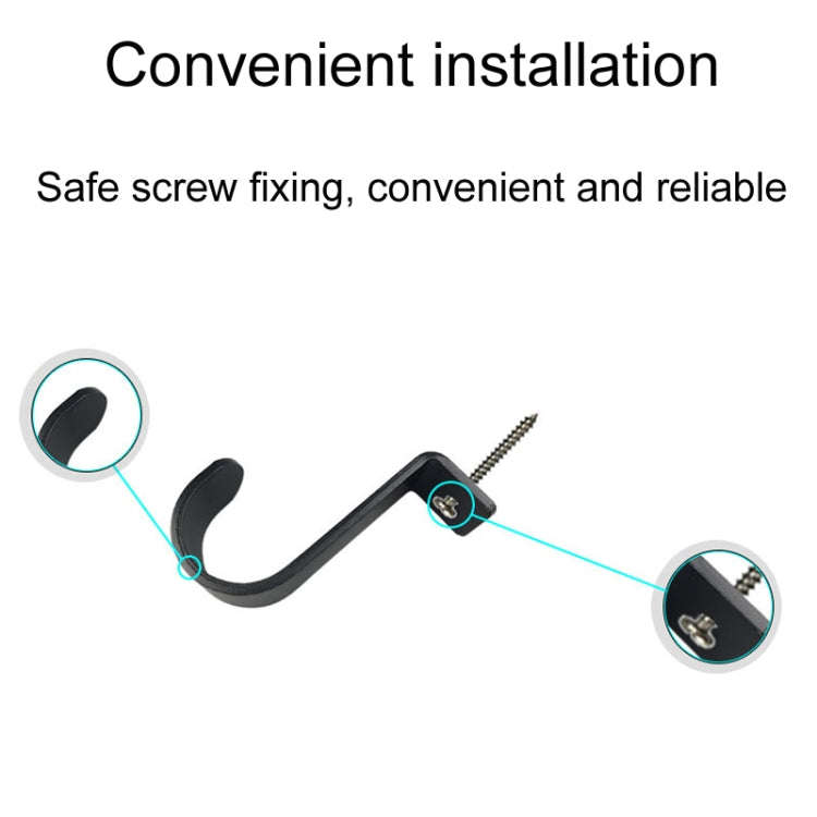 Curtain Roman Rod Top Installation Bracket Curtain Mounting Base Trays Accessories(Black)