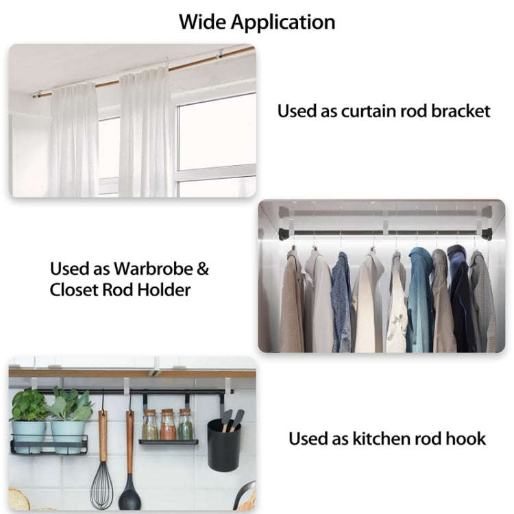 Curtain Roman Rod Top Installation Bracket Curtain Mounting Base Trays Accessories(White)