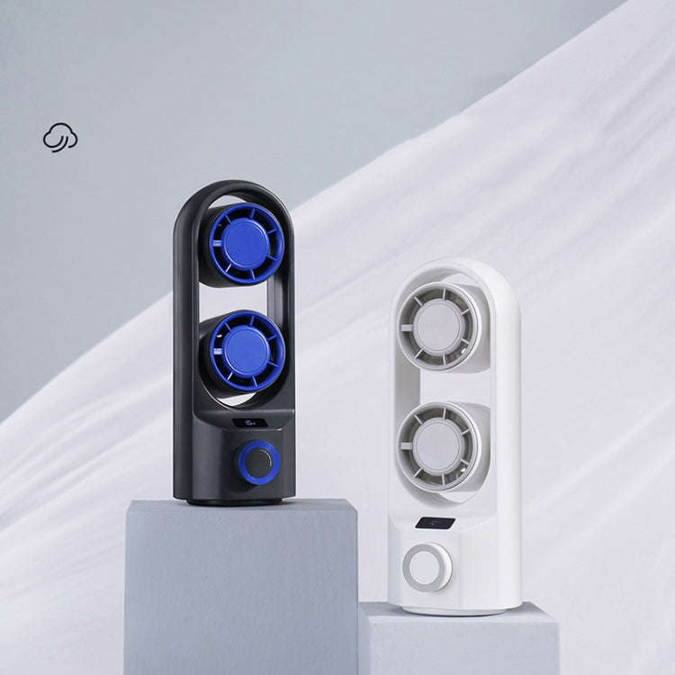 Intelligent Digital Display 100-Speed Stepless Speed Desktop Shaking Head Tower Fan(White)