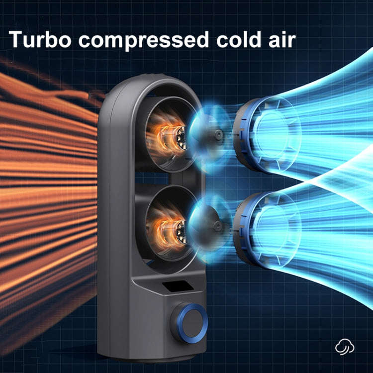 Intelligent Digital Display 100-Speed Stepless Speed Desktop Shaking Head Tower Fan(Dark Gray)