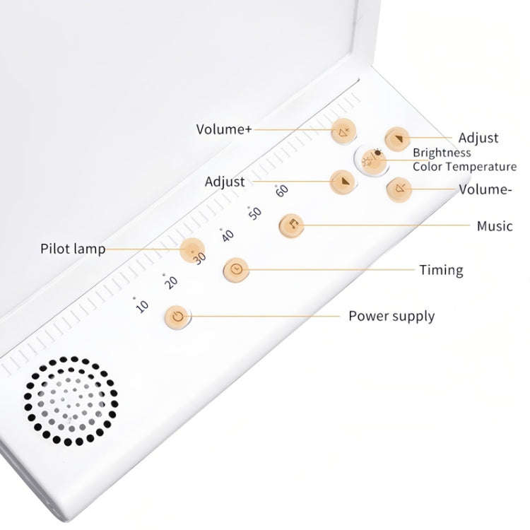 SAD White Noise Phototherapy Lamp Smart Emotional Night Light Music Decompression Therapy Light W...