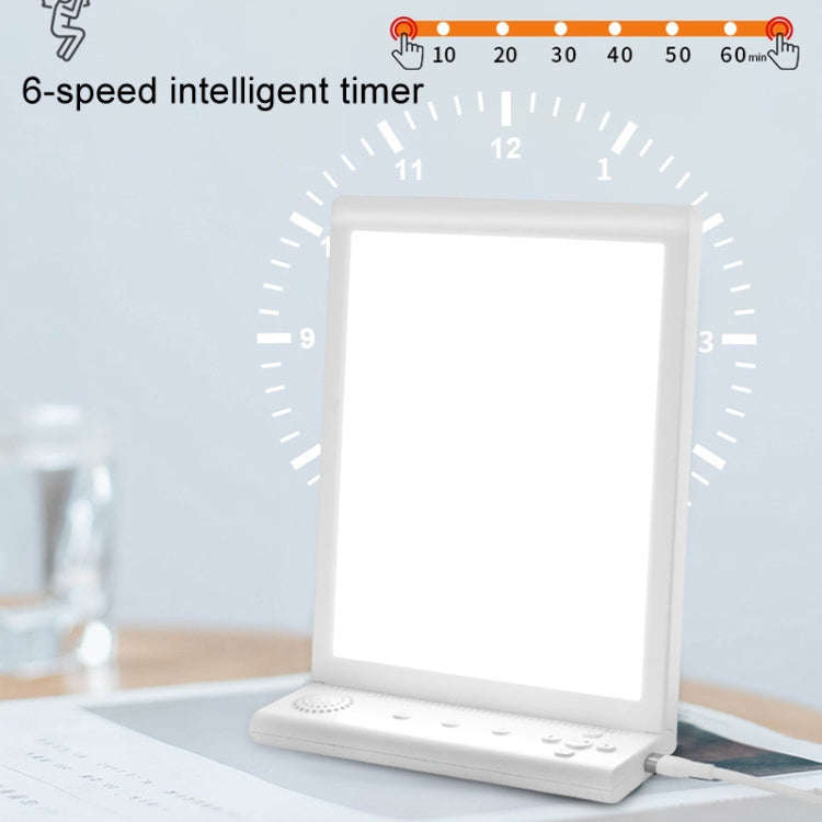 SAD White Noise Phototherapy Lamp Smart Emotional Night Light Music Decompression Therapy Light W...