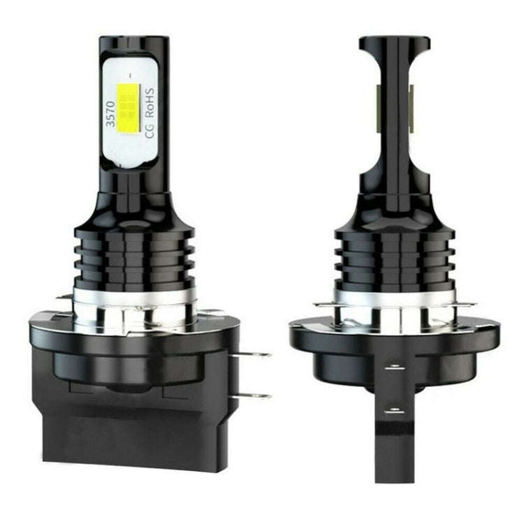2pcs H11B 3570 2LED 80W Car Headlight Bulbs High Bright Fog Lights(Yellow)