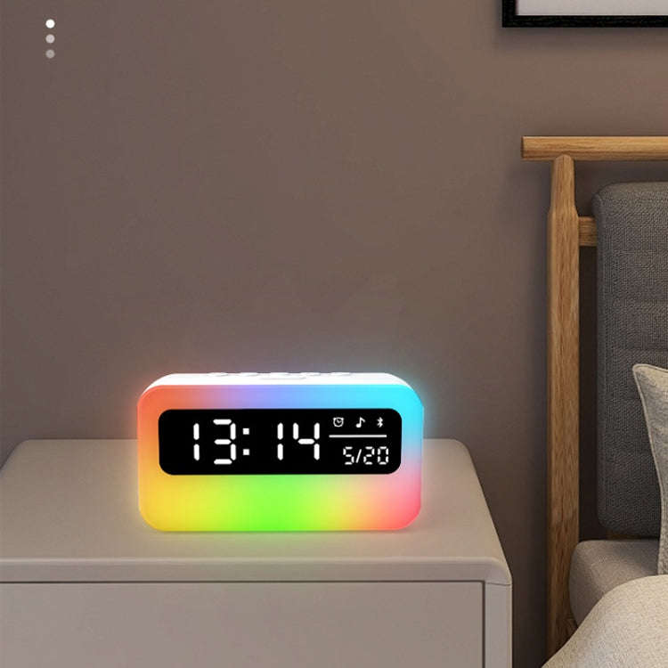 JSK-L30 Bluetooth Speaker Atmosphere Alarm Clock Regularly Wake Up APP Smart Home Charging Night ...