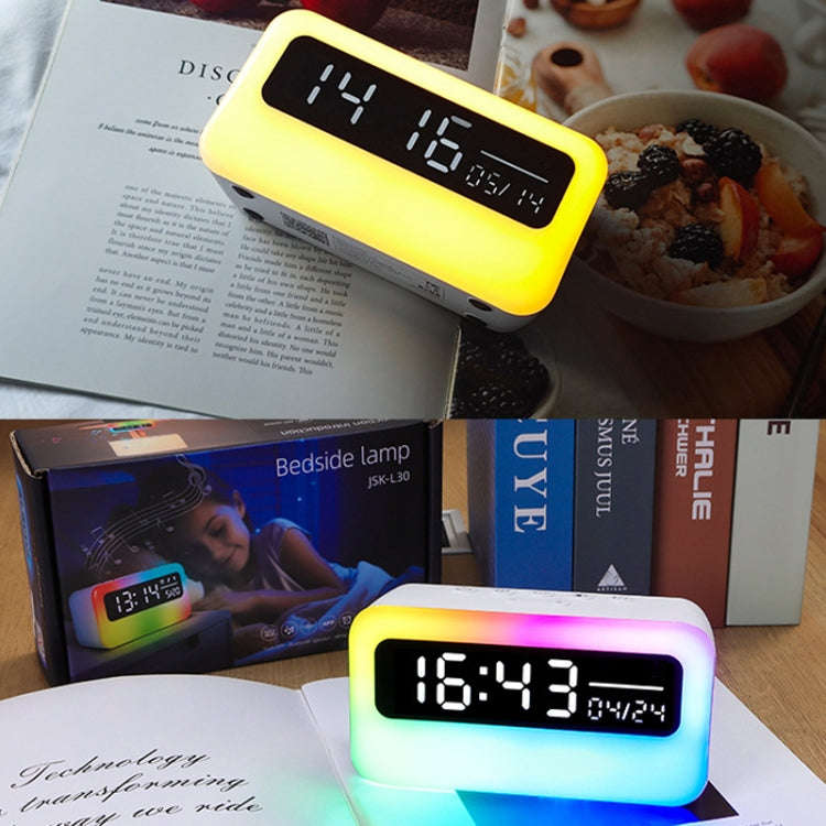 JSK-L30 Bluetooth Speaker Atmosphere Alarm Clock Regularly Wake Up APP Smart Home Charging Night ...
