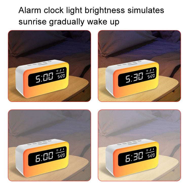 JSK-L30 Bluetooth Speaker Atmosphere Alarm Clock Regularly Wake Up APP Smart Home Charging Night ...