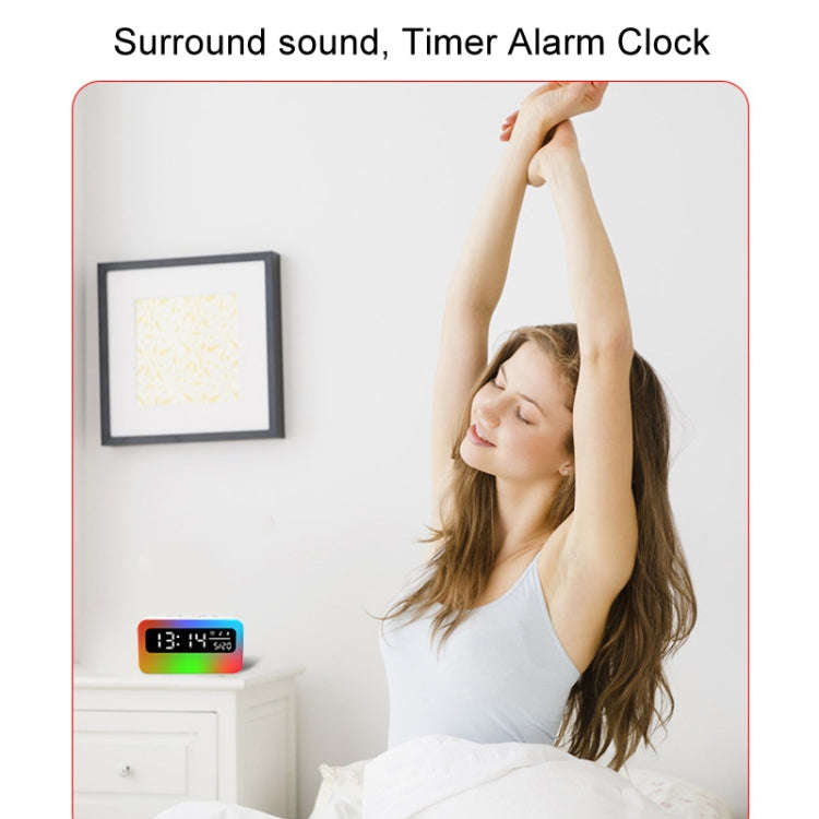 JSK-L30 Bluetooth Speaker Atmosphere Alarm Clock Regularly Wake Up APP Smart Home Charging Night ...