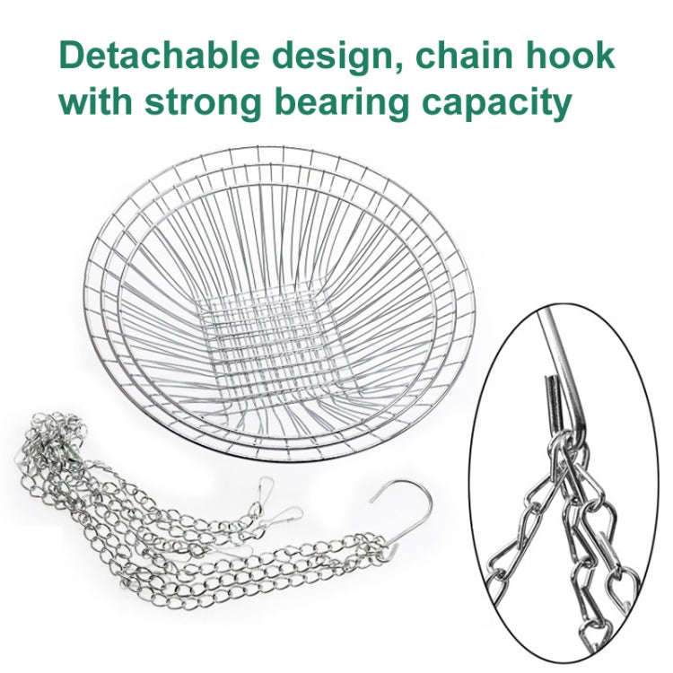 3-tier Hanging Fruit Basket Wrought Iron Fruit Vegetable Storage Organizer(Silver)