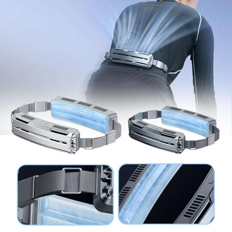 Ice Belt Outdoor Sports Cooling Fan Portable Mini Waist Fan(Silver Gray)
