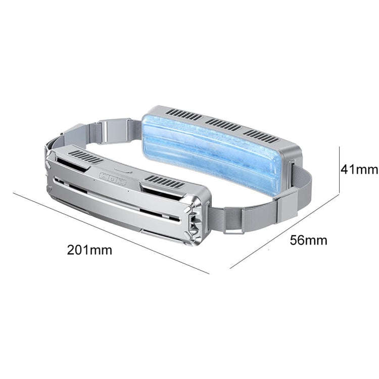 Ice Belt Outdoor Sports Cooling Fan Portable Mini Waist Fan(Silver Gray)