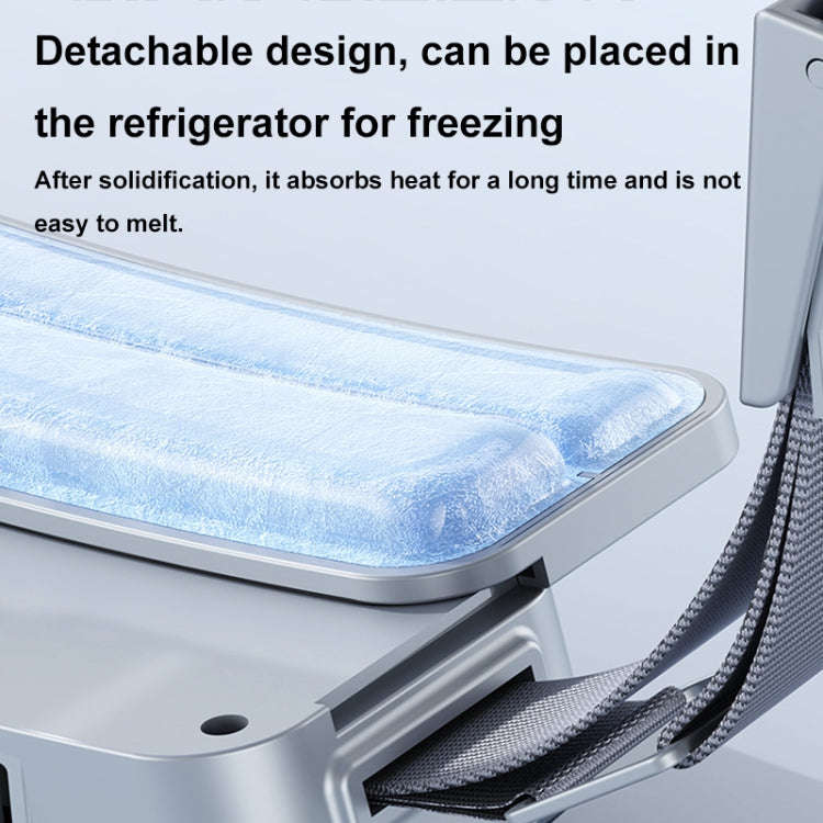 Ice Belt Outdoor Sports Cooling Fan Portable Mini Waist Fan(Silver Gray)