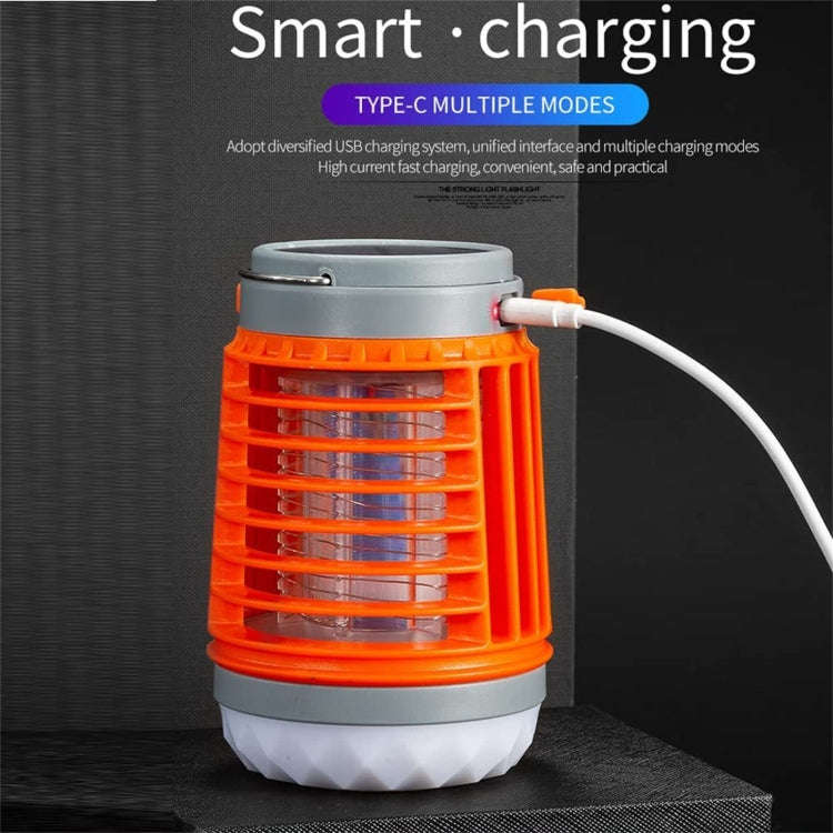 E-SMARTER W890-1 Solar LED Electric Shock Mosquito Light Outdoor USB Rechargeable Lighting Mosqui...