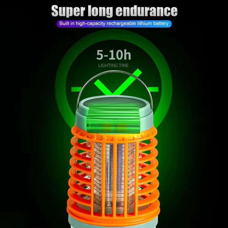 E-SMARTER W890-1 Solar LED Electric Shock Mosquito Light Outdoor USB Rechargeable Lighting Mosqui...