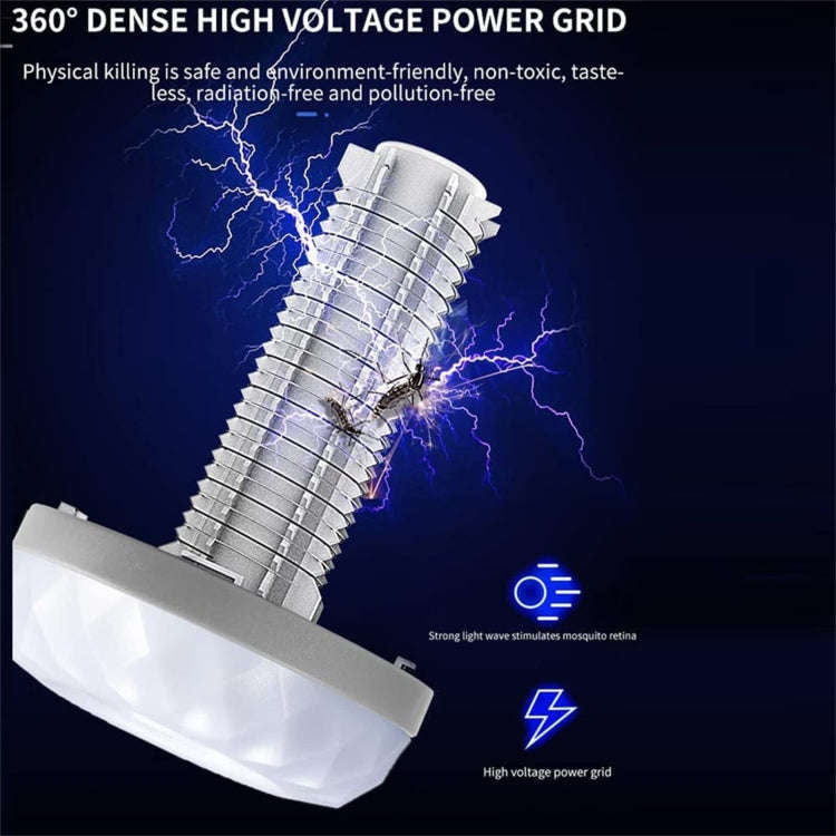 E-SMARTER W890-1 Solar LED Electric Shock Mosquito Light Outdoor USB Rechargeable Lighting Mosqui...