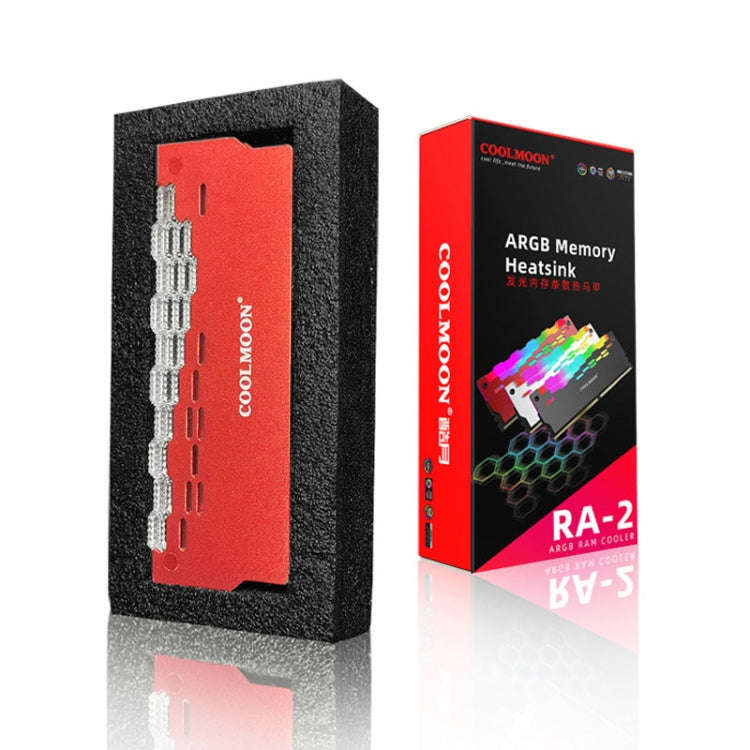 COOLMOON RA-2 Heatsink Cooler ARGB Colorful Flashing Memory Bank Cooling Radiator For PC Desktop ...