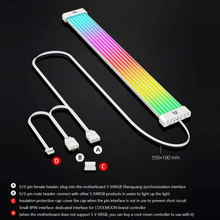 AOSOR AL300 Computer Glow Line ARGB Neon Cable Motherboard Chassis Light Strip Light Board Decora...