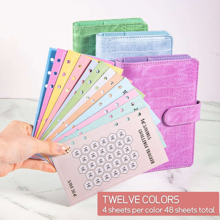 48 Sheets Euro Edition  Savings Challenge Trackers A6 Money Saving Budget Planner Cards