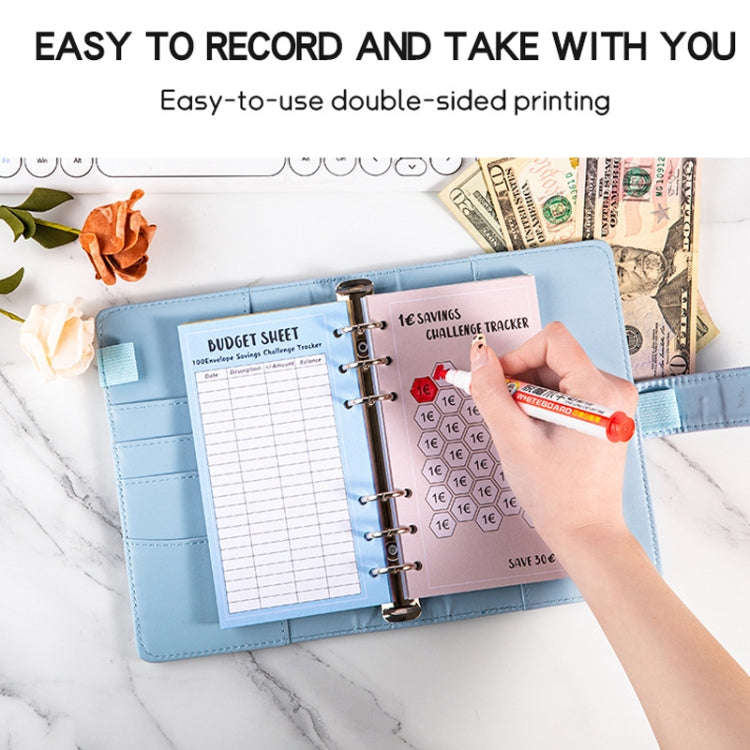 48 Sheets Euro Edition  Savings Challenge Trackers A6 Money Saving Budget Planner Cards