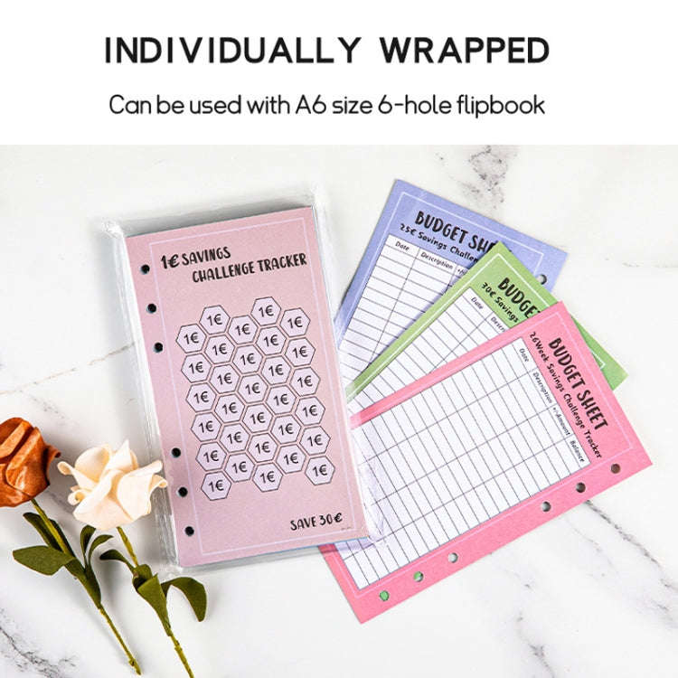 48 Sheets Euro Edition  Savings Challenge Trackers A6 Money Saving Budget Planner Cards