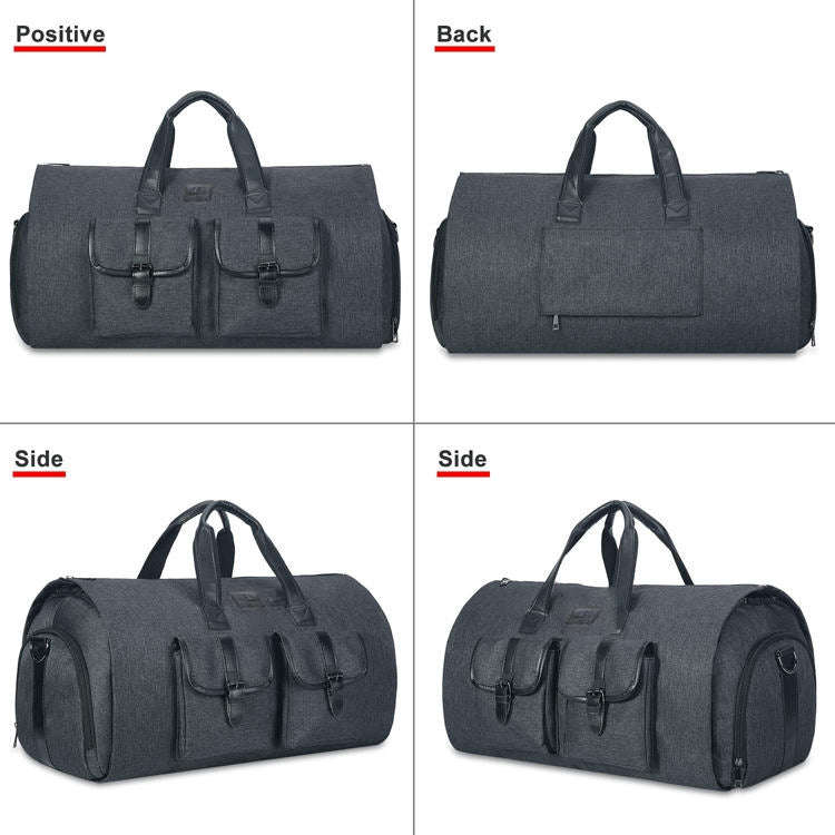 Large Capacity Suit Storage Bag Travel Portable Folding Bag Multifunctional Fitness Bag(Grey)