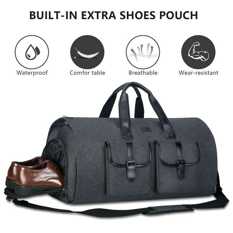 Large Capacity Suit Storage Bag Travel Portable Folding Bag Multifunctional Fitness Bag(Grey)
