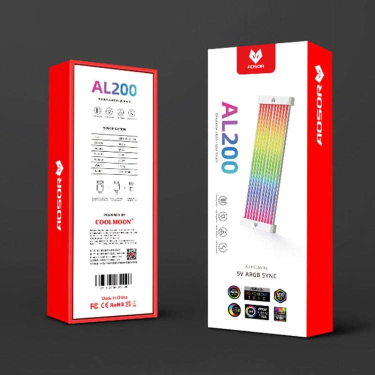 AOSOR Al200 Neon Cable Computer Motherboard Graphics Card Glow Board Power Supply Line Decoration...
