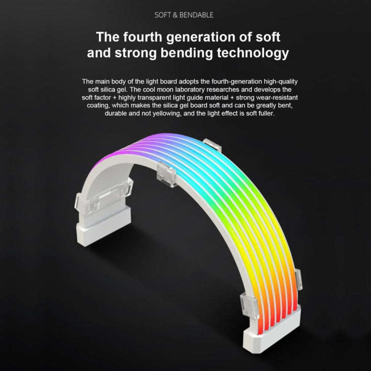 AOSOR Al200 Neon Cable Computer Motherboard Graphics Card Glow Board Power Supply Line Decoration...