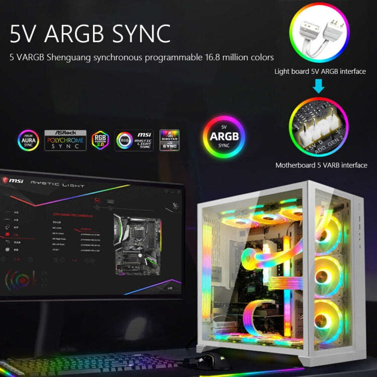 AOSOR Al200 Neon Cable Computer Motherboard Graphics Card Glow Board Power Supply Line Decoration...