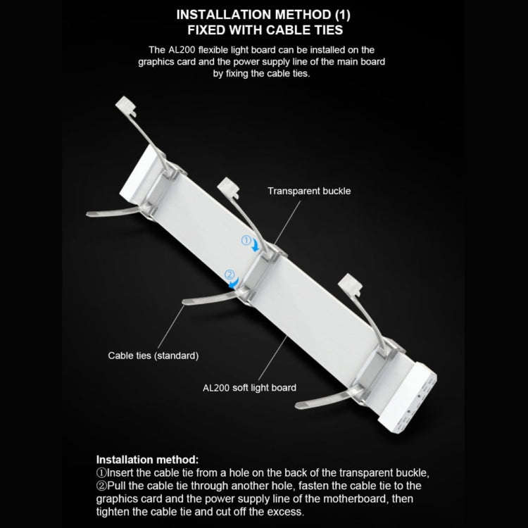 AOSOR Al200 Neon Cable Computer Motherboard Graphics Card Glow Board Power Supply Line Decoration...