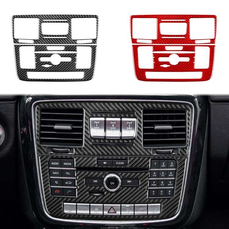 For Mercedes-Benz G-Class W463 2pcs /Set Multimedia Panel Decorative Sticker(Black)