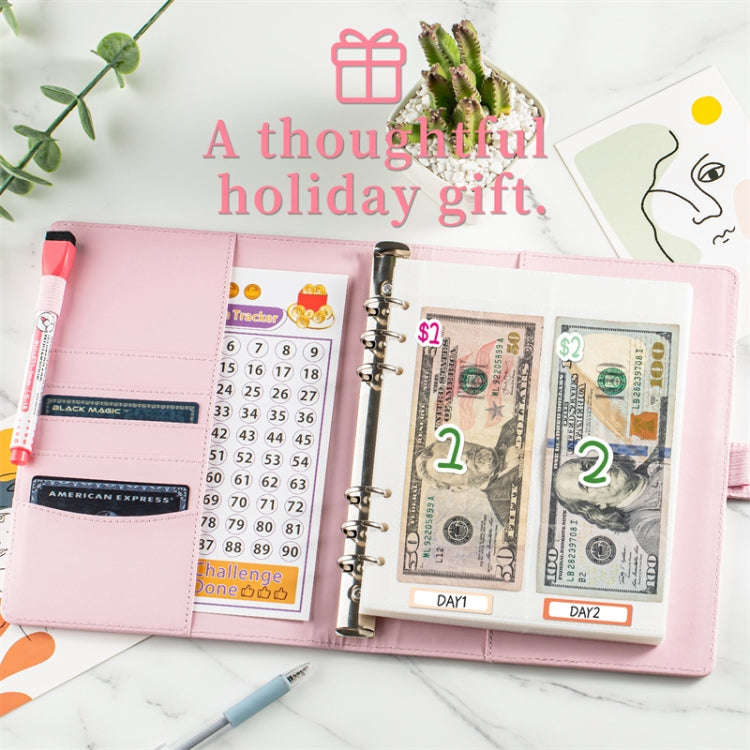 25sheets /Set A5 6 Holes Save Money Challenge Envelopes Replacement Inner Page, Spec: Set 2